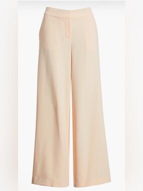 Tahari ASL Wide-Leg Trousers in Parfait NWT